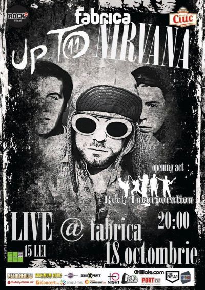Up To Eleven sustine un nou concert „Tribute to Nirvana” in Club Fabrica